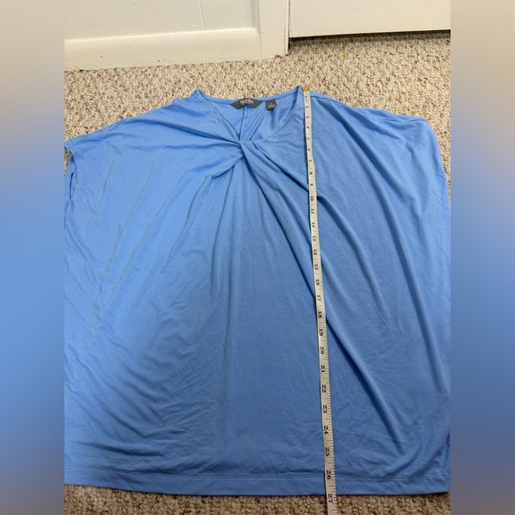 Martha Stewart Sky Blue detailed neck Blouse size S New without tag - Picture 4 of 6